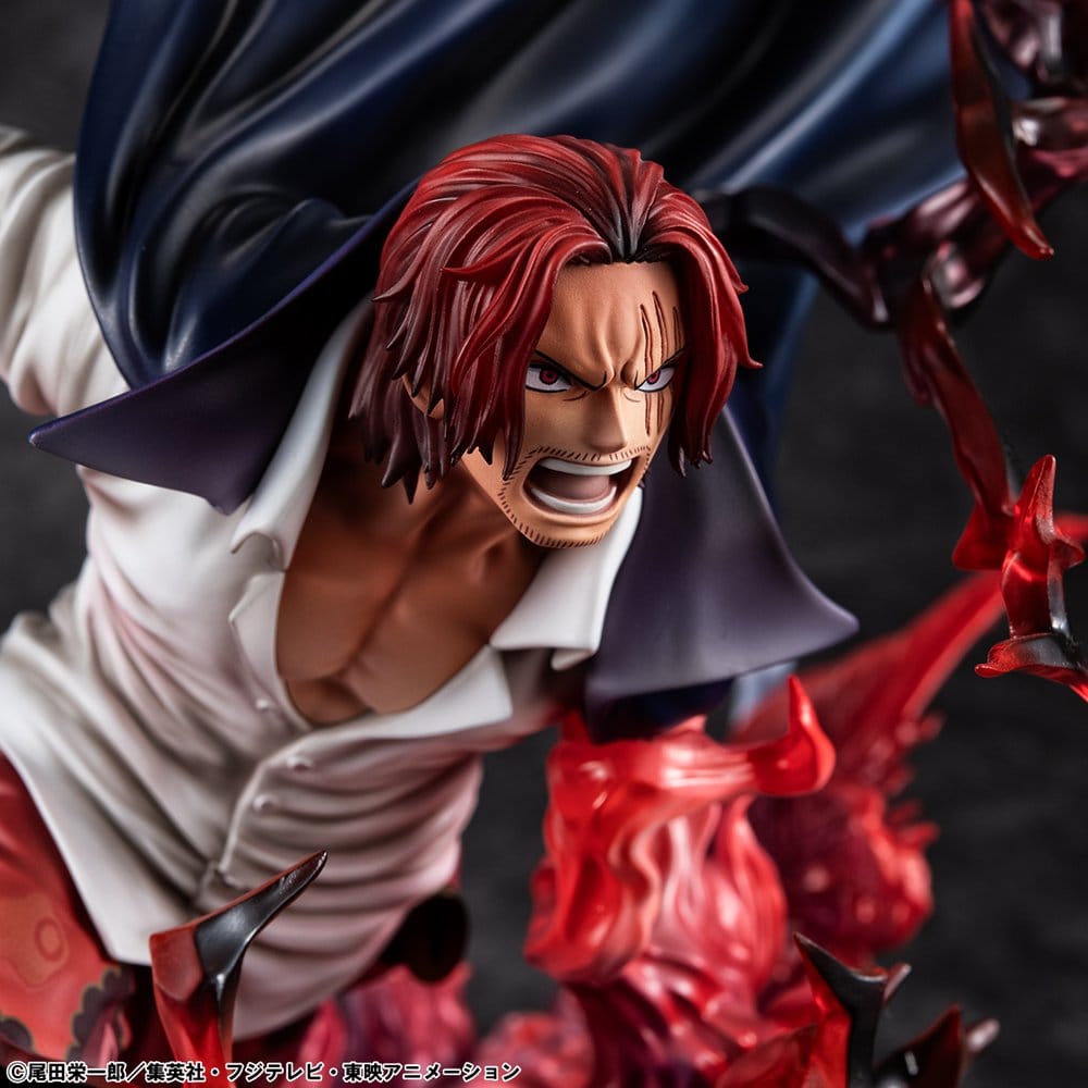 One Piece Estatua PVC P.O.P. SA-MAXIMUM Leader of Red Hair Pirates Red-Haired Shanks Kamusari 25 cm 