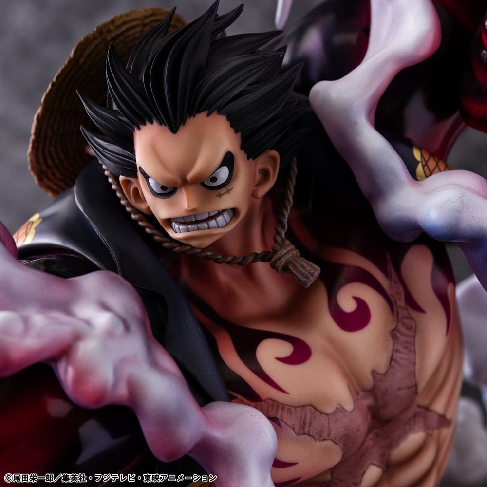 One Piece Figura PVC Portrait.Of.Pirates SA-Maximum Monkey D. Luffy Gear 4 Bounce-Man 10th Limited Ver. 30 cm