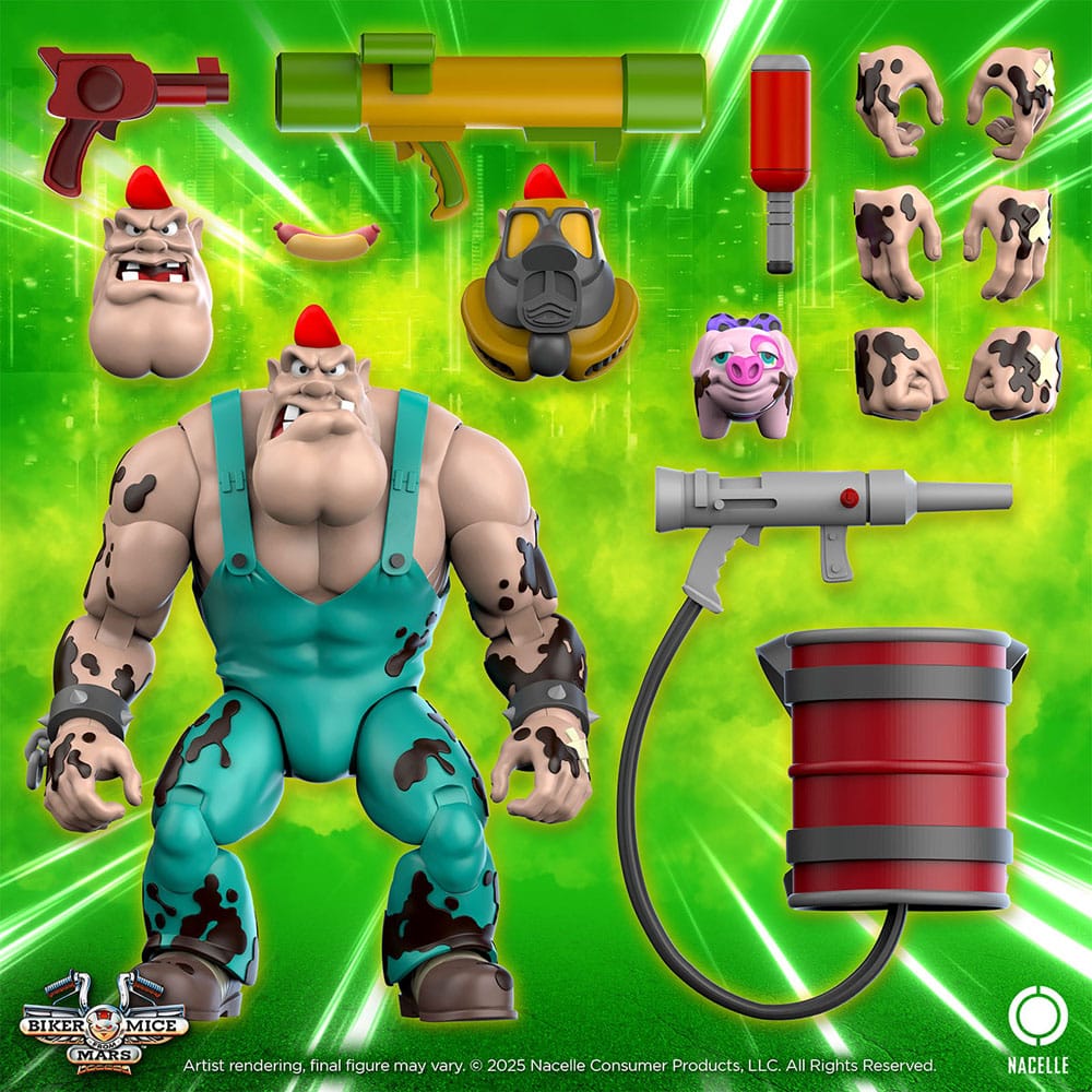 Los motorratones de Marte Figura Greasepit 18 cm