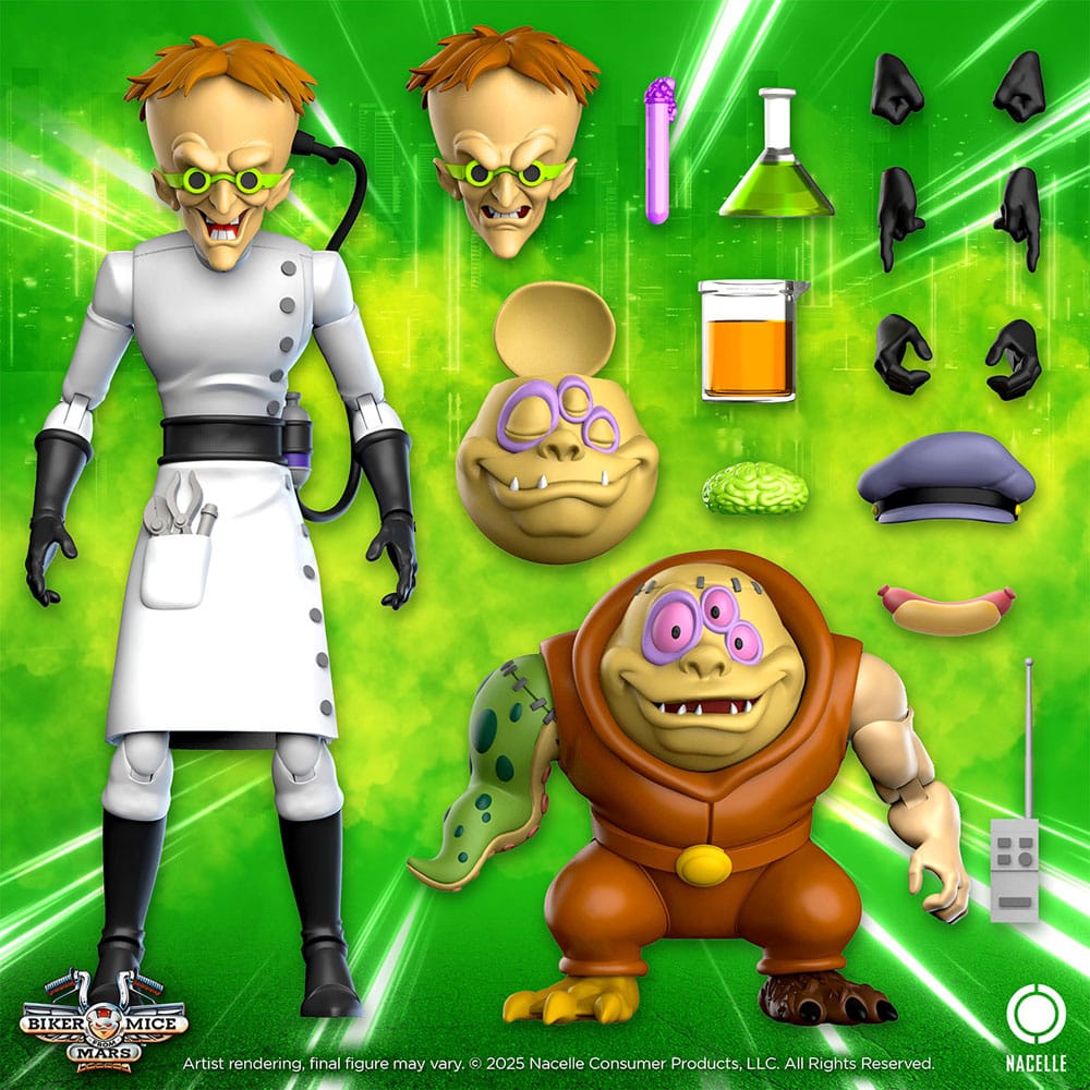 Los motorratones de Marte Figura Karbunkle & Fred The Mutant 23 cm
