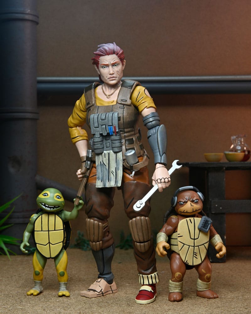 Tortugas Ninja (The Last Ronin The Lost Years) Figura Synja Grammy April with Baby Yi & Moja 18 cm 