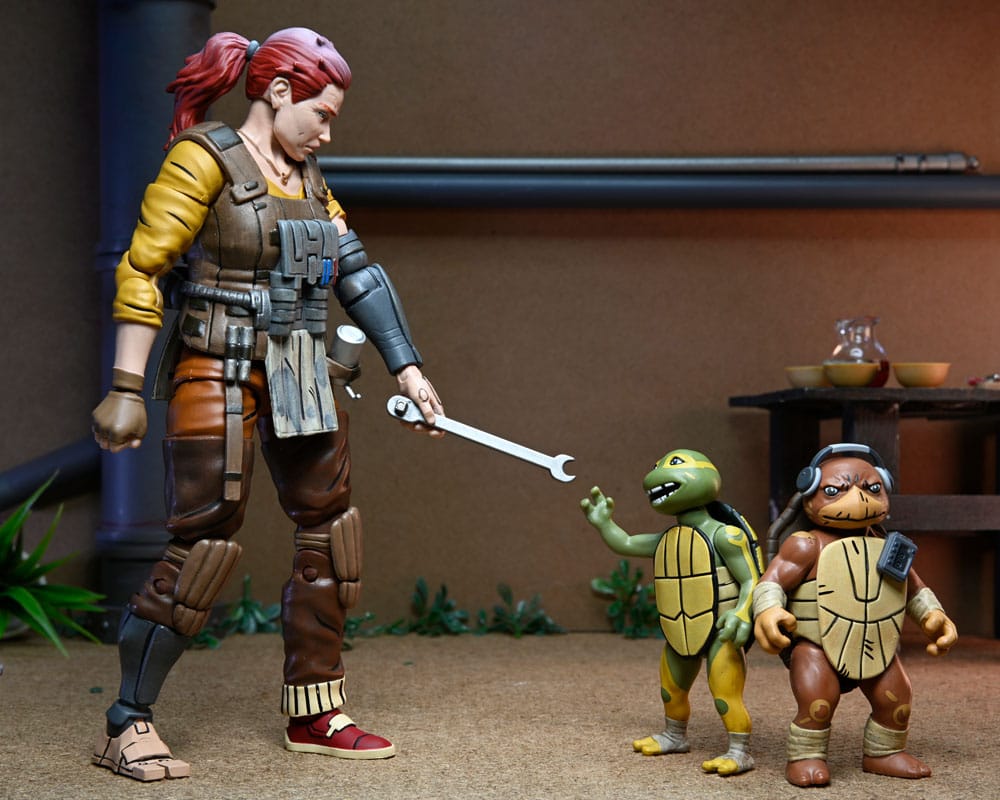 Tortugas Ninja (The Last Ronin The Lost Years) Figura Synja Grammy April with Baby Yi & Moja 18 cm 