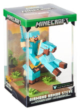 Minecraft Figura Diorama Diamond Armor Steve y Caballo 18 cm