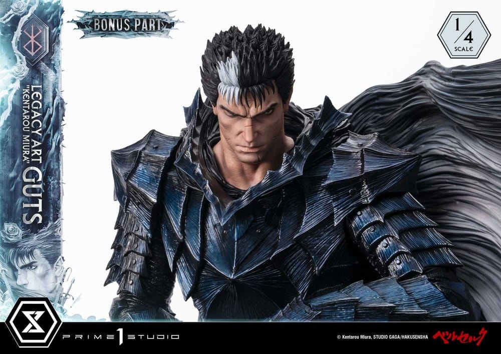 Berserk Legacy Art "Kentarou Miura" Estatua 1/4 Guts Bonus Version 74 cm