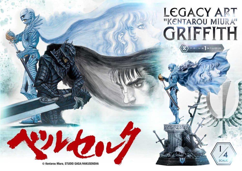 Berserk Legacy Art "Kentarou Miura" Estatua 1/4 Griffith 93 cm