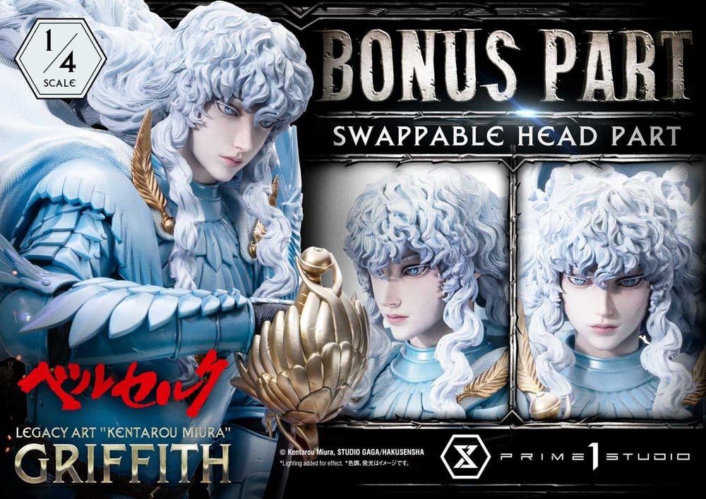 Berserk Legacy Art "Kentarou Miura" Estatua 1/4 Griffith Bonus Version 93 cm