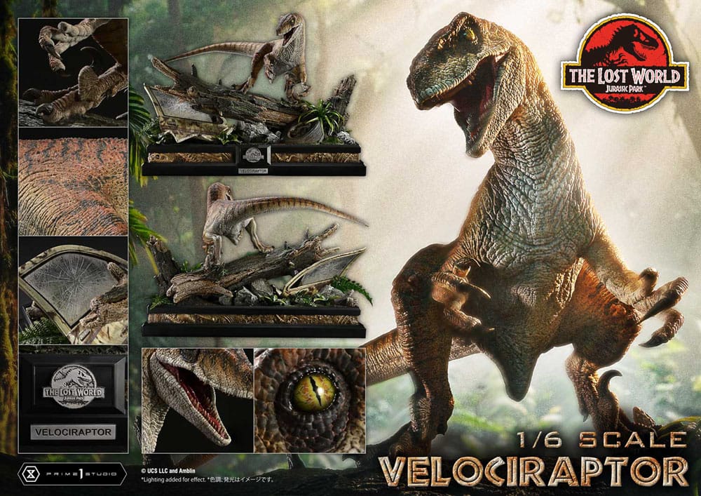 Jurassic Park II Estatua Legacy Museum Collection 1/6 Velociraptor 41 cm 