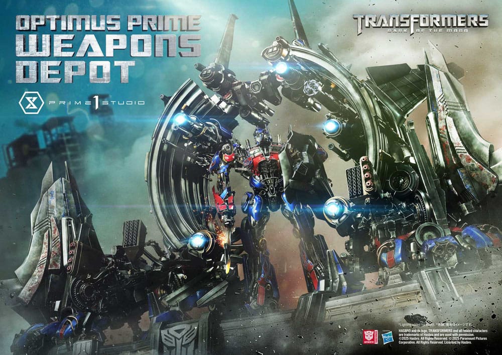 Transformers: Dark of the Moon (Film) Museum Masterline Estatua Optimus Prime Weapons Depot 127 cm