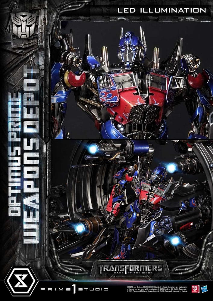 Transformers: Dark of the Moon (Film) Museum Masterline Estatua Optimus Prime Weapons Depot 127 cm