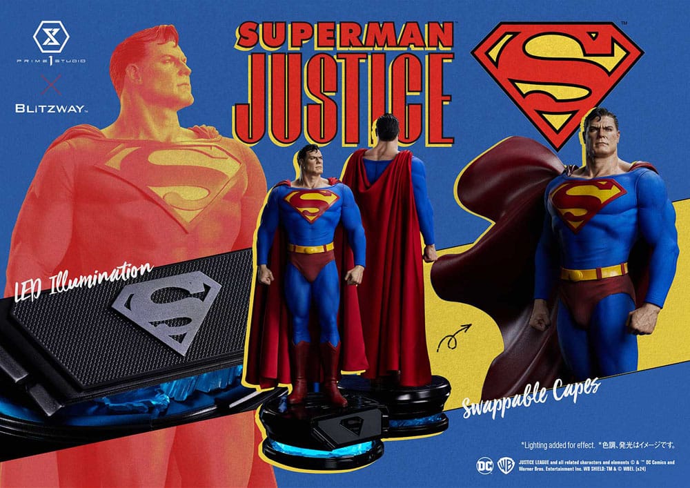 DC Comics Estatua Premium Masterline Series 1/4 Superman Justice Comics 57 cm    