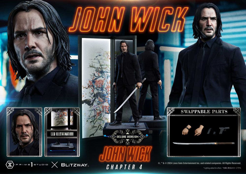 John Wick Chapter 4 Estatua Ultimate Premium Masterline Series 1/4 John Wick Deluxe Version 54 cm