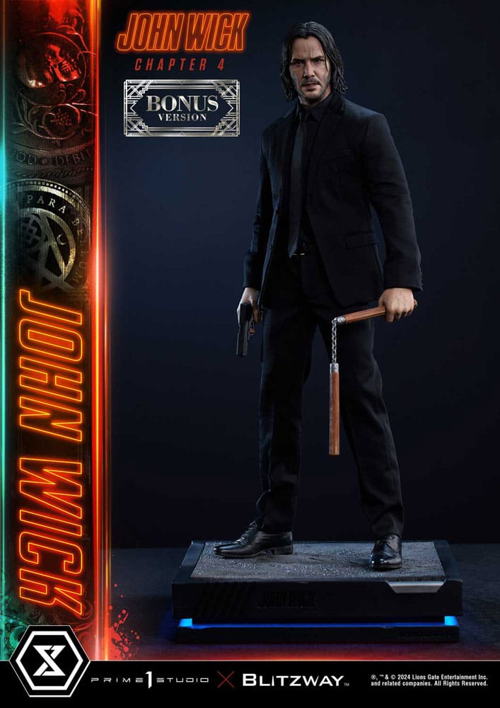John Wick Chapter 4 Estatua Ultimate Premium Masterline Series 1/4 John Wick Deluxe Bonus Version 54 cm