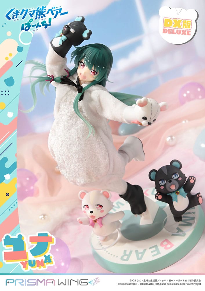 Kuma Kuma Kuma Bear Punch! Estatua PVC 1/7 Prisma Wing Yuna Deluxe Version 28 cm 