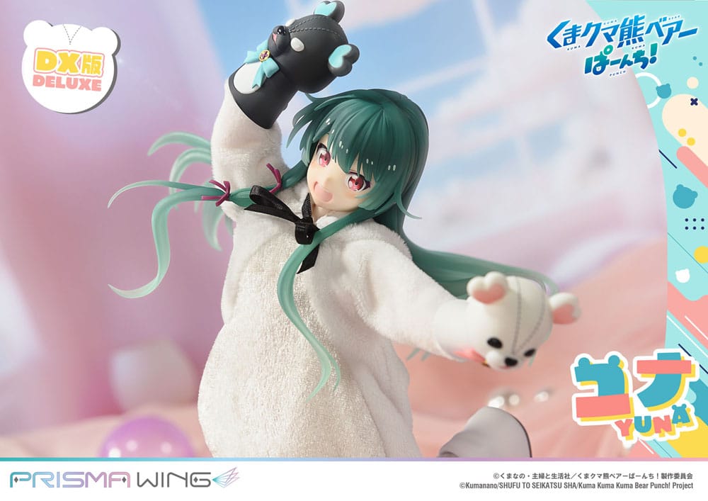 Kuma Kuma Kuma Bear Punch! Estatua PVC 1/7 Prisma Wing Yuna Deluxe Version 28 cm 