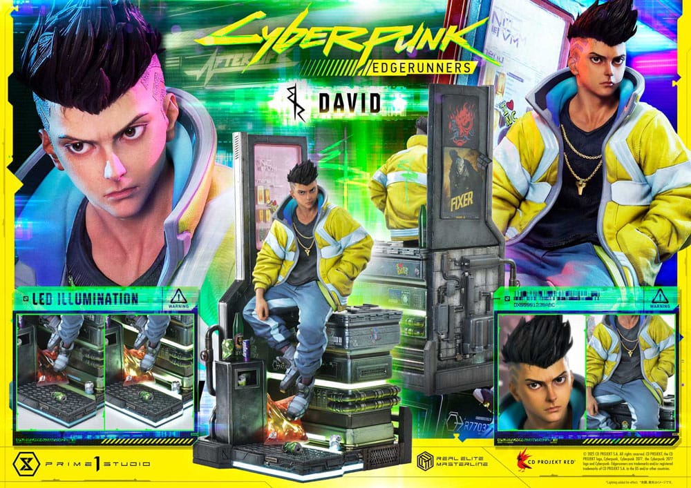 Cyberpunk: Edgerunners Estatua Real Elite Masterline Series 1/4 David 58 cm 