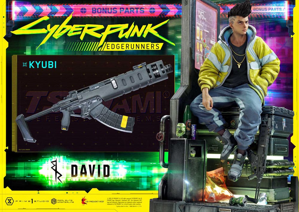 Cyberpunk: Edgerunners Estatua Real Elite Masterline Series 1/4 David Deluxe Bonus Version 58 cm 
