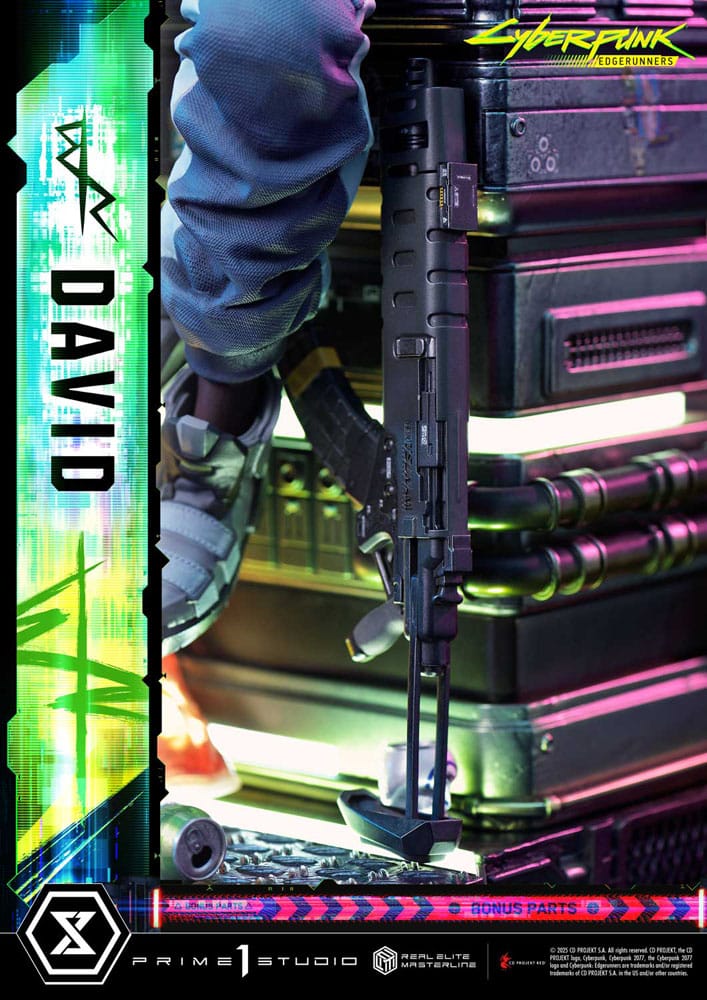 Cyberpunk: Edgerunners Estatua Real Elite Masterline Series 1/4 David Deluxe Bonus Version 58 cm 