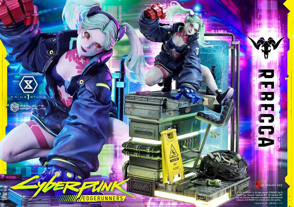 Cyberpunk: Edgerunners Estatua Real Elite Masterline Series 1/4 Rebecca 54 cm    