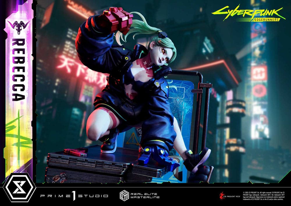 Cyberpunk: Edgerunners Estatua Real Elite Masterline Series 1/4 Rebecca 54 cm    