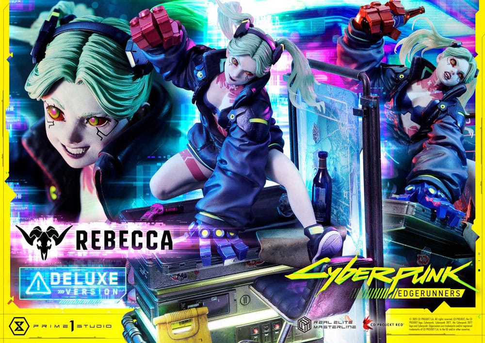 Cyberpunk: Edgerunners Estatua Real Elite Masterline Series 1/4 Rebecca Deluxe Version 54 cm  