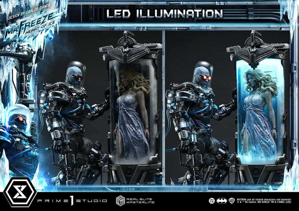 DC Comics Real Elite Masterline Series Estatua 1/3 Batman (Comics) Mr. Freeze Heart of Ice (Design by Carlos D'Anda) Deluxe Version 82 cm