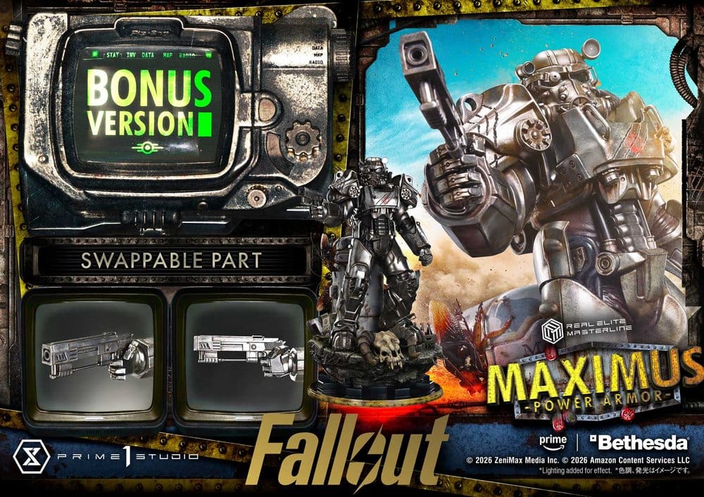 Fallout Real Elite Masterline Statue 1/4 Maximus Power Armor DX Bonus Version 67 cm