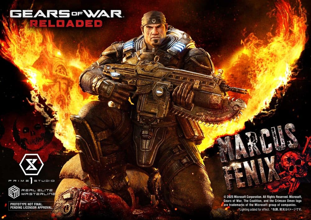 Gears of War: Reloaded Estatua Real Elite Masterline Series 1/3 Marcus Fenix Ultimate Version 97 cm 