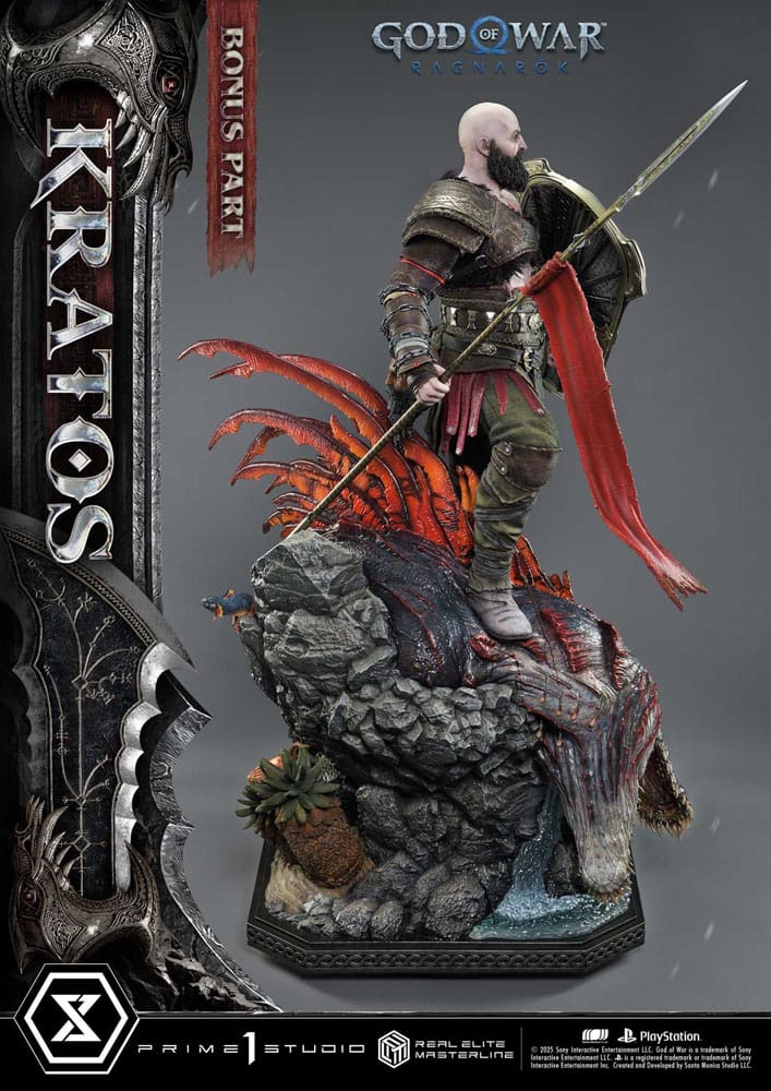 God of War: Ragnarok Estatua Real Elite Masterline Series 1/3 Kratos Ultimate Bonus Version 95 cm                
