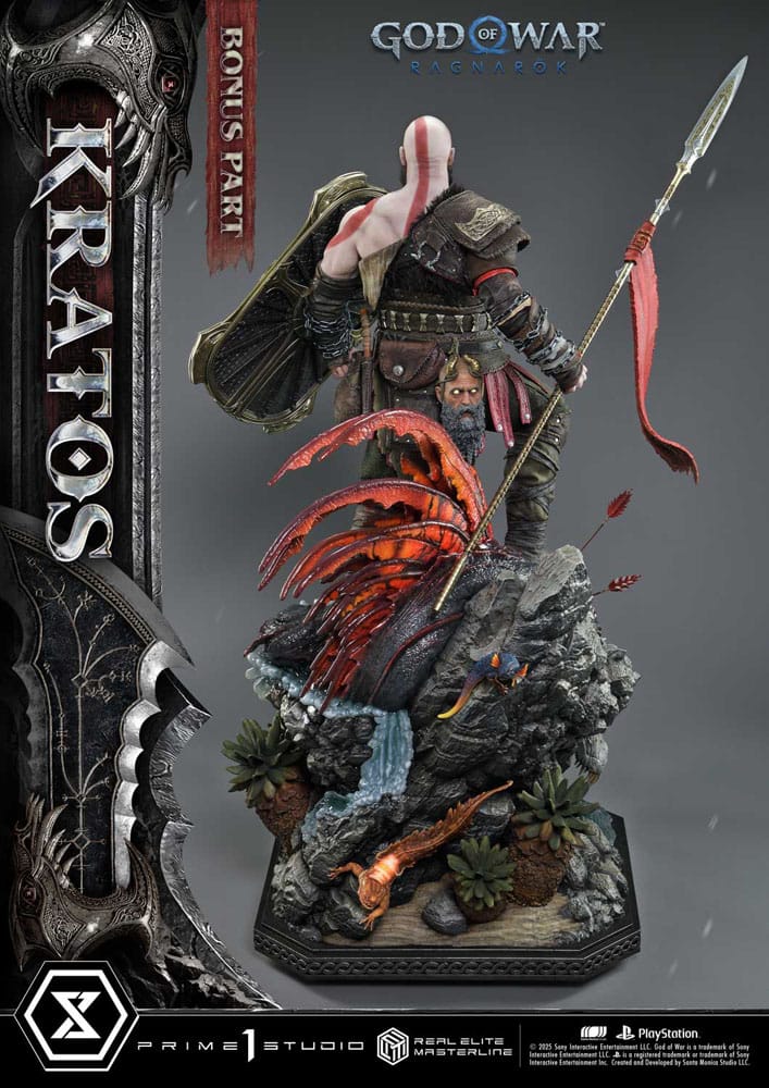 God of War: Ragnarok Estatua Real Elite Masterline Series 1/3 Kratos Ultimate Bonus Version 95 cm                