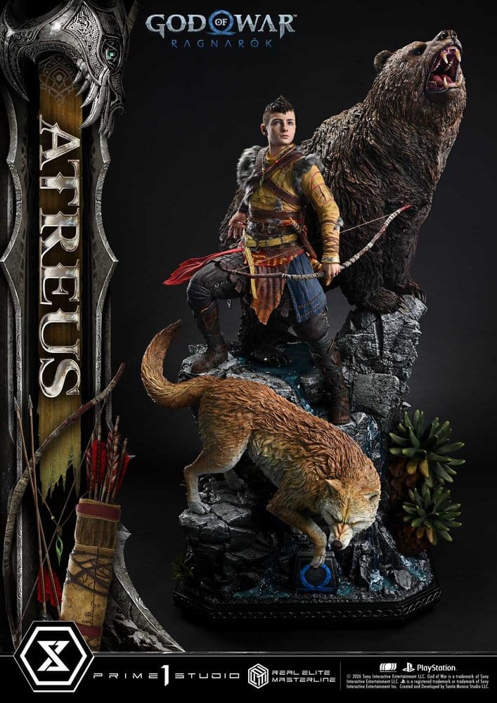 God of War: Ragnarok Real Elite Masterline Estatua 1/3 Atreus 96 cm