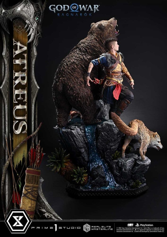 God of War: Ragnarok Real Elite Masterline Estatua 1/3 Atreus Deluxe Version 96 cm