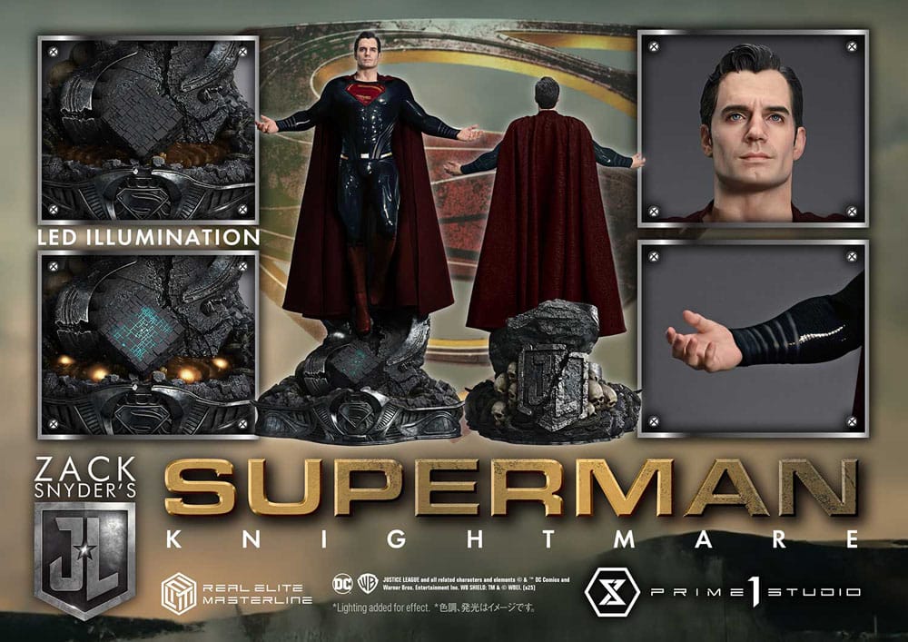 Zack Snyder's Justice League Estatua Real Elite Masterline Series 1/3 Superman Knightmare Color Edition 95 cm