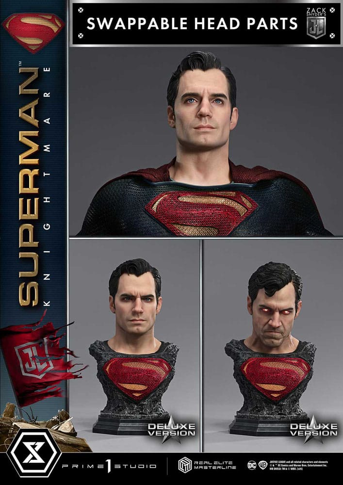 Zack Snyder's Justice League Estatua Real Elite Masterline Series 1/3 Superman Knightmare Color Edition Deluxe Ver. 95 cm