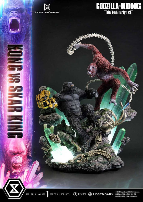 Godzilla x Kong: The New Empire Statue Diorama Ultime Masterline Series Kong vs Skar King Version Bonus 104 cm