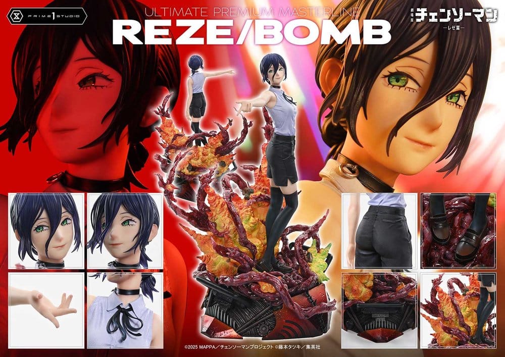 Chainsaw Man Ultimate Premium Masterline Series Estatua 1/4 The Movie: Reze Arc REZE/BOMB 56 cm