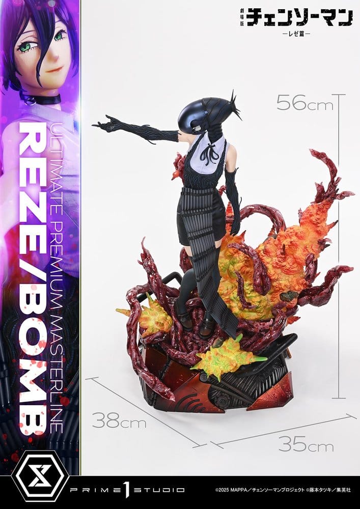 Chainsaw Man Ultimate Premium Masterline Series Estatua 1/4 REZE/BOMB Deluxe Version 56 cm