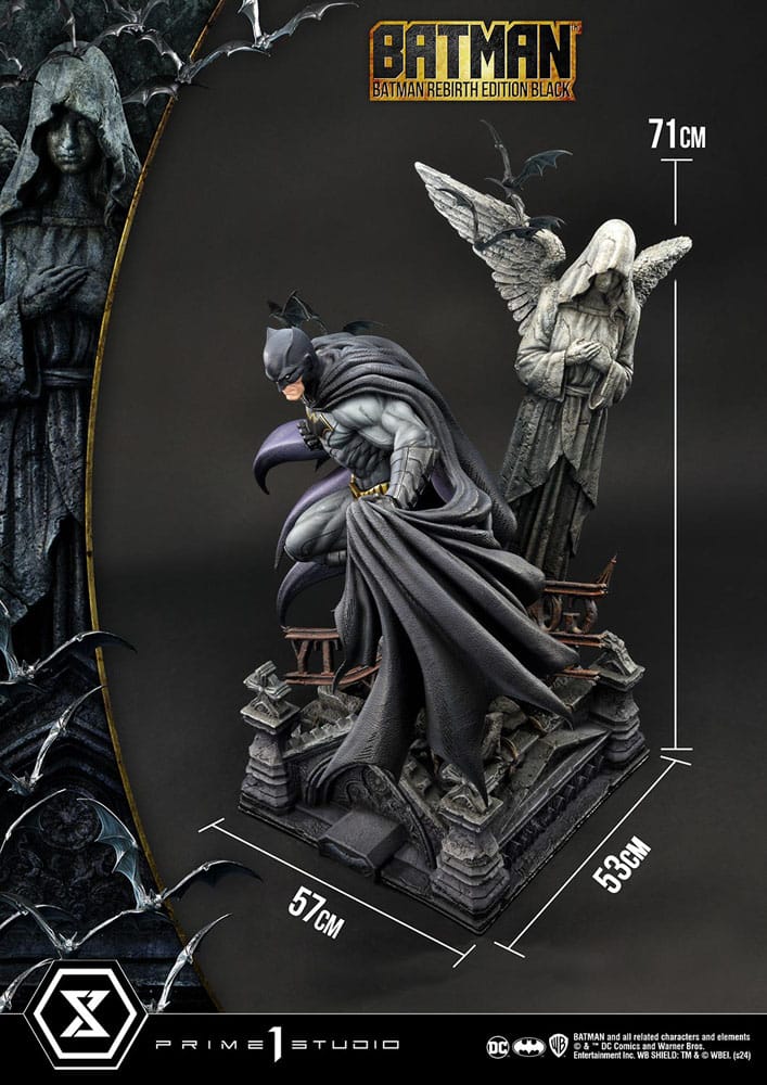 Batman Estatua Ultimate Premium Masterline Series 1/4 Batman Rebirth Edition Black Deluxe Bonus Version 71 cm