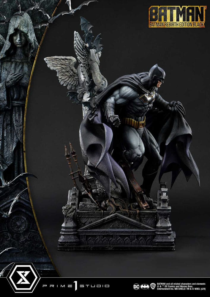 Batman Estatua Ultimate Premium Masterline Series 1/4 Batman Rebirth Edition Black Deluxe Bonus Version 71 cm