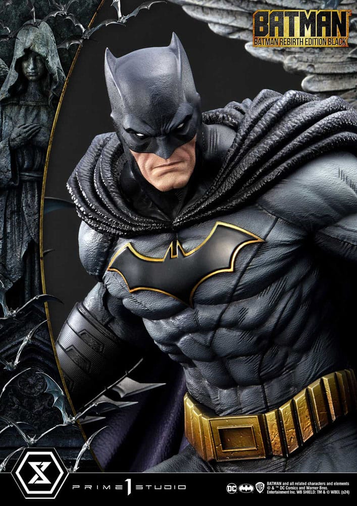 Batman Estatua Ultimate Premium Masterline Series 1/4 Batman Rebirth Edition Black Deluxe Bonus Version 71 cm