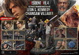 Resident Evil 4 Estatua Ultimate Premium Masterline Series 1/4 Leon S. Kennedy vs. Chainsaw Villager 76 cm               