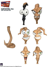 Earthworm Jim Accesorios Wave 1: Worm Body & Jim Heads Accessory Pack