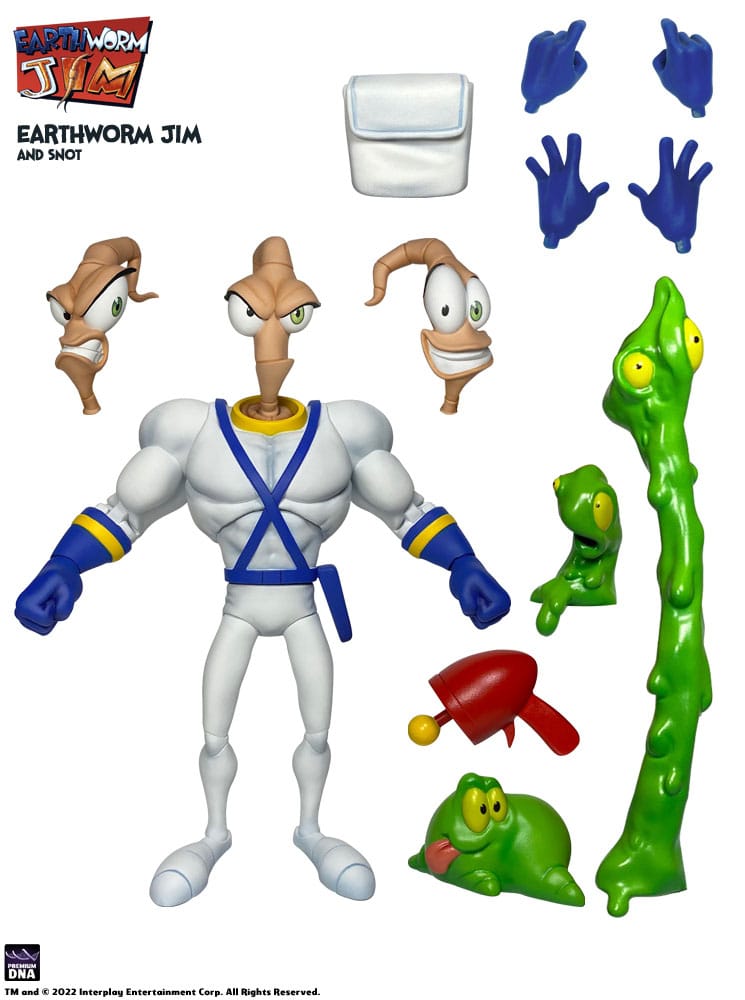 Earthworm Jim Figura Wave 1: Earthworm Jim & Snot 15 cm