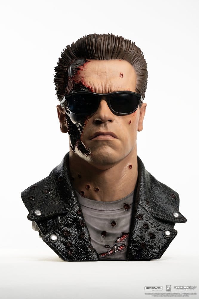 Terminator 2 Replik 1/1 T-800 Model 101 Battle Damaged Art Mask 47 cm