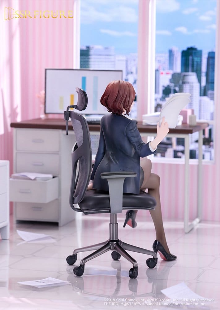 The Idolmaster Shiny Colors x Mahjong Soul Figura PVC 1/7 Madoka Higuchi Effortless Work Ver. 21 cm