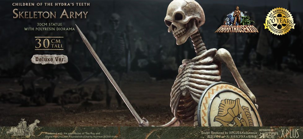 Jasón y los argonautas Estatua Gigantic Soft Vinyl Ray Harryhausens Skeleton Army (Children of the Hydra's Teeth) Deluxe Ver. 32 cm