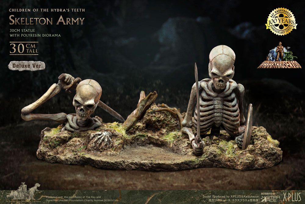 Jasón y los argonautas Estatua Gigantic Soft Vinyl Ray Harryhausens Skeleton Army (Children of the Hydra's Teeth) Deluxe Ver. 32 cm