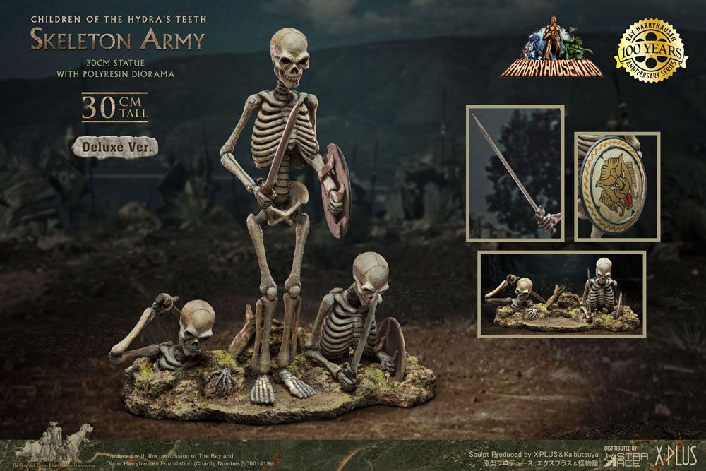 Jasón y los argonautas Estatua Gigantic Soft Vinyl Ray Harryhausens Skeleton Army (Children of the Hydra's Teeth) Deluxe Ver. 32 cm