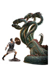 Estátua Pintada Ray Harryhausen Hydra com Guerreiro Jason Estátua em Resina 30 cm