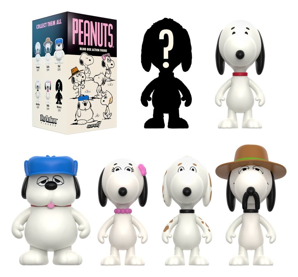 Peanuts ReAction Figuras Snoopy's Siblings Wave 10 Blind Box 10 cm Expositor (12)