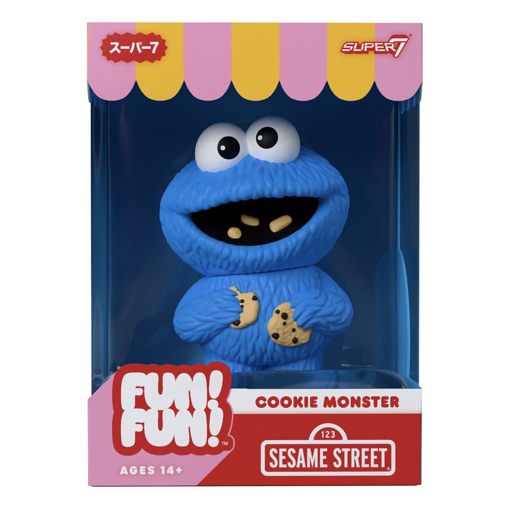Sesame Street Figura Soft Vinyl FUN! FUN! Wave 02 Cookie Monster 13 cm   